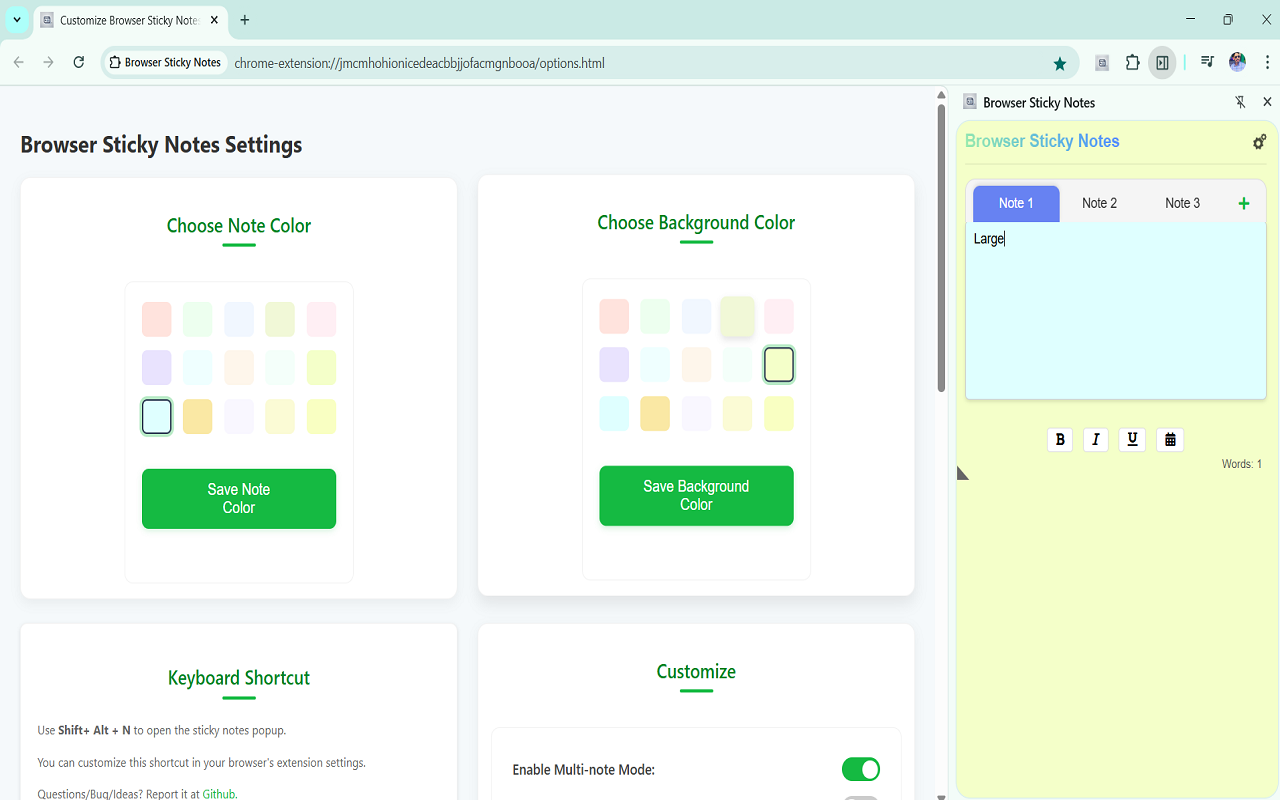 Browser Sticky Notes Pro – Lightweight Notes, Export, Styling & More - 截图 5