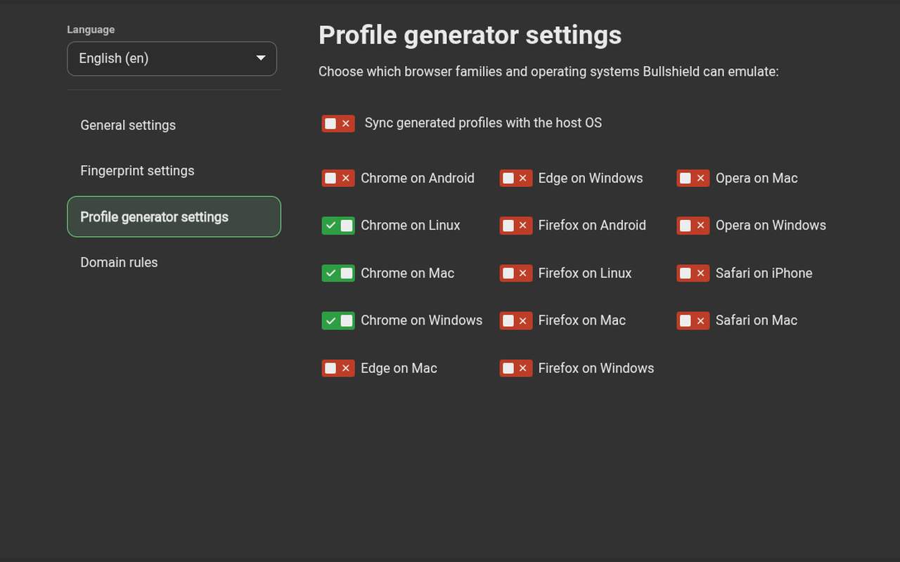 Bullshield - User-Agent & Fingerprint Spoofer - 截图 4