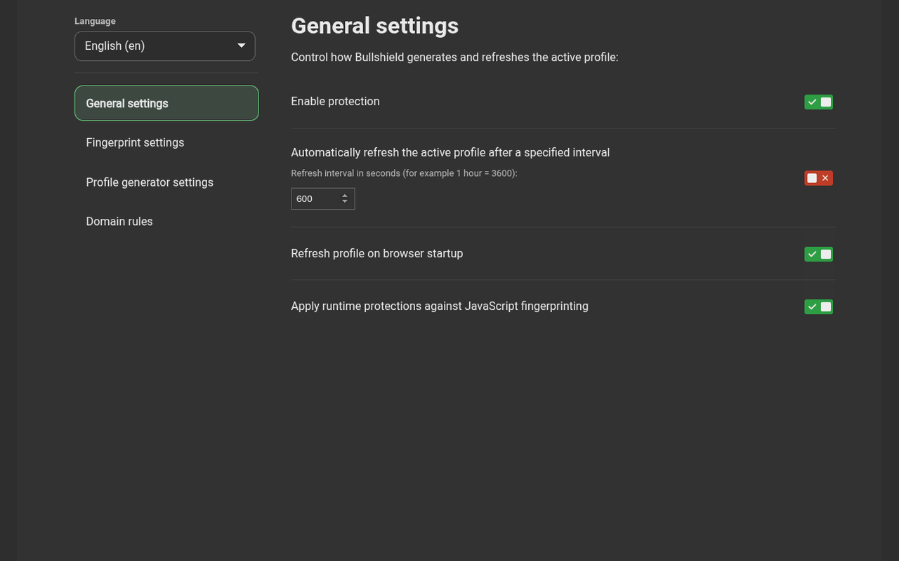Bullshield - User-Agent & Fingerprint Spoofer - 截图 5