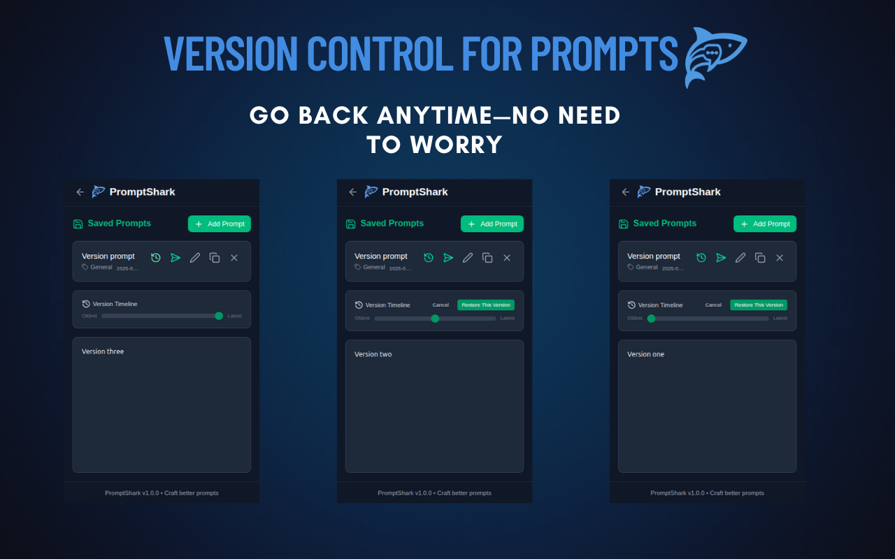 PromptShark | One-Click Prompt Engineer | Prompt Manager - 截图 4