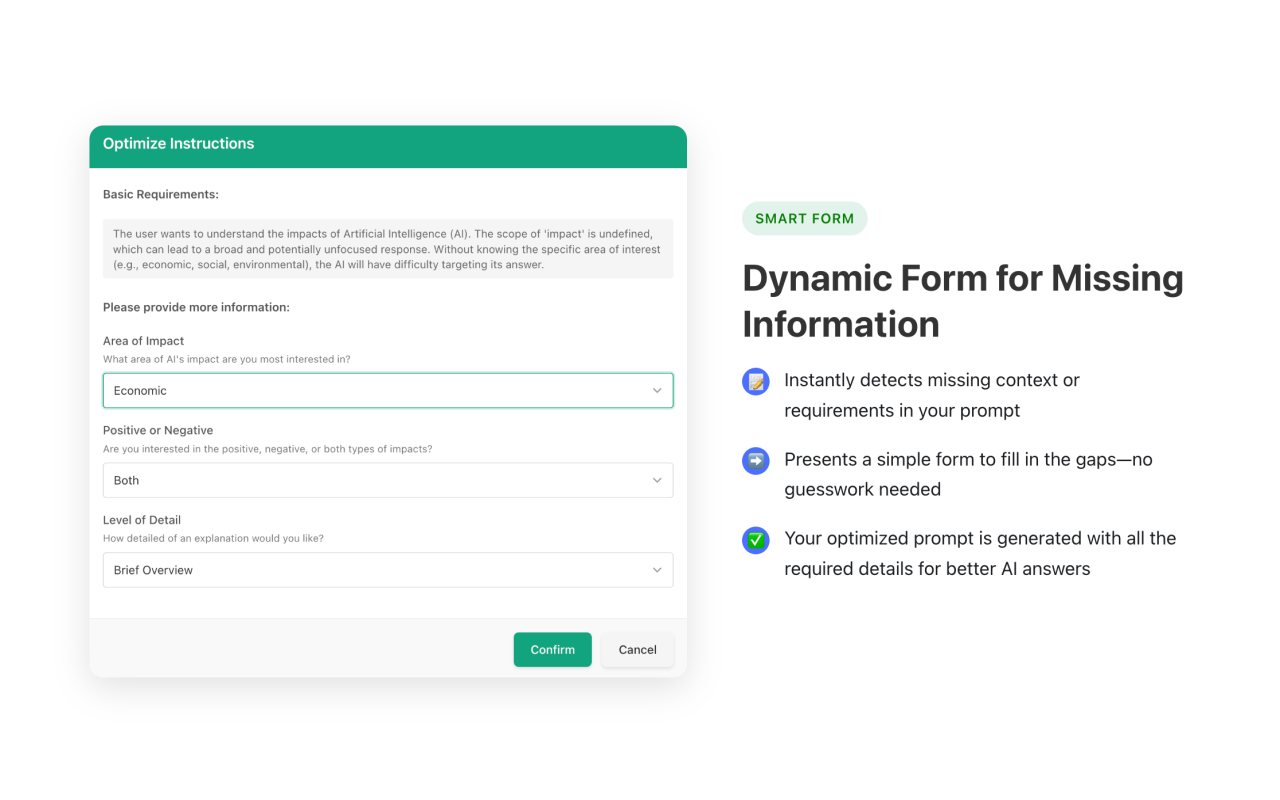 AI Prompt Optimizer - Refine your questions and prompts - 截图 2