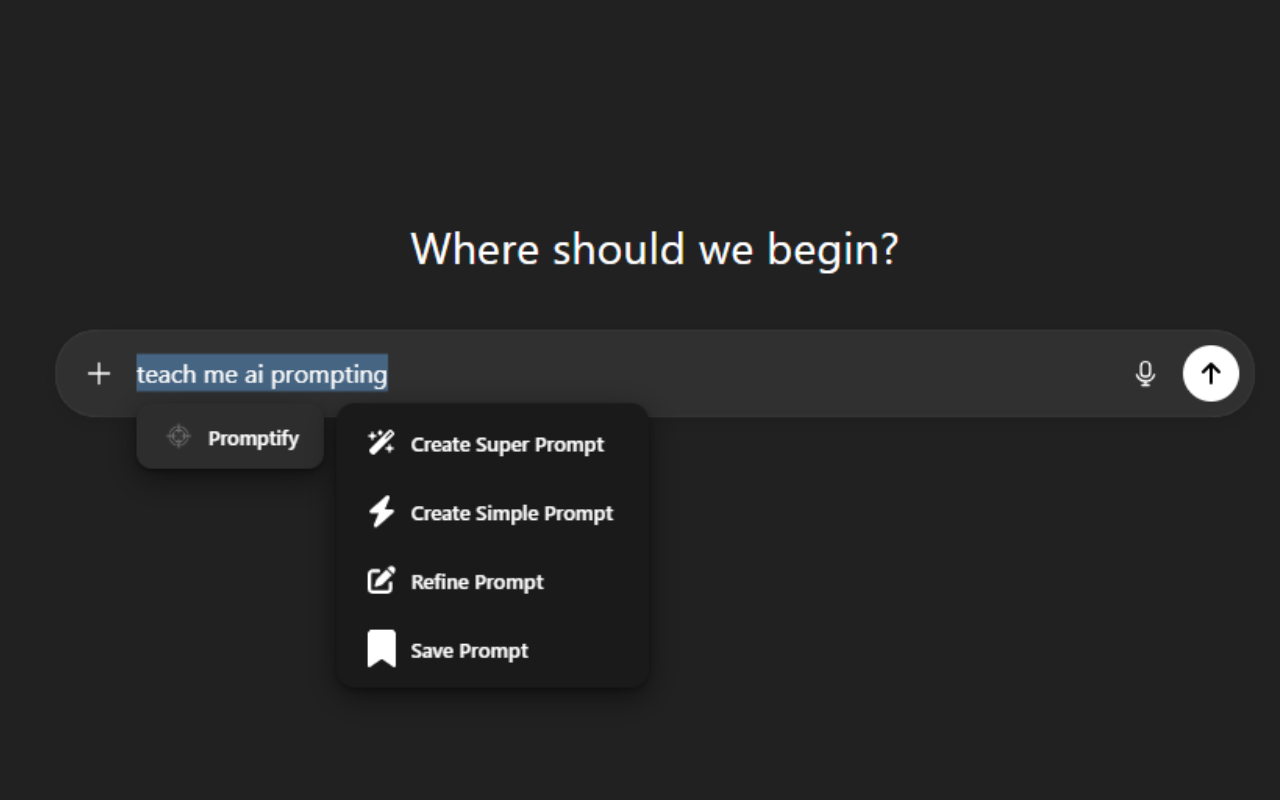 Promptify: Agentic LLM Prompting and Enhancement - 截图 2