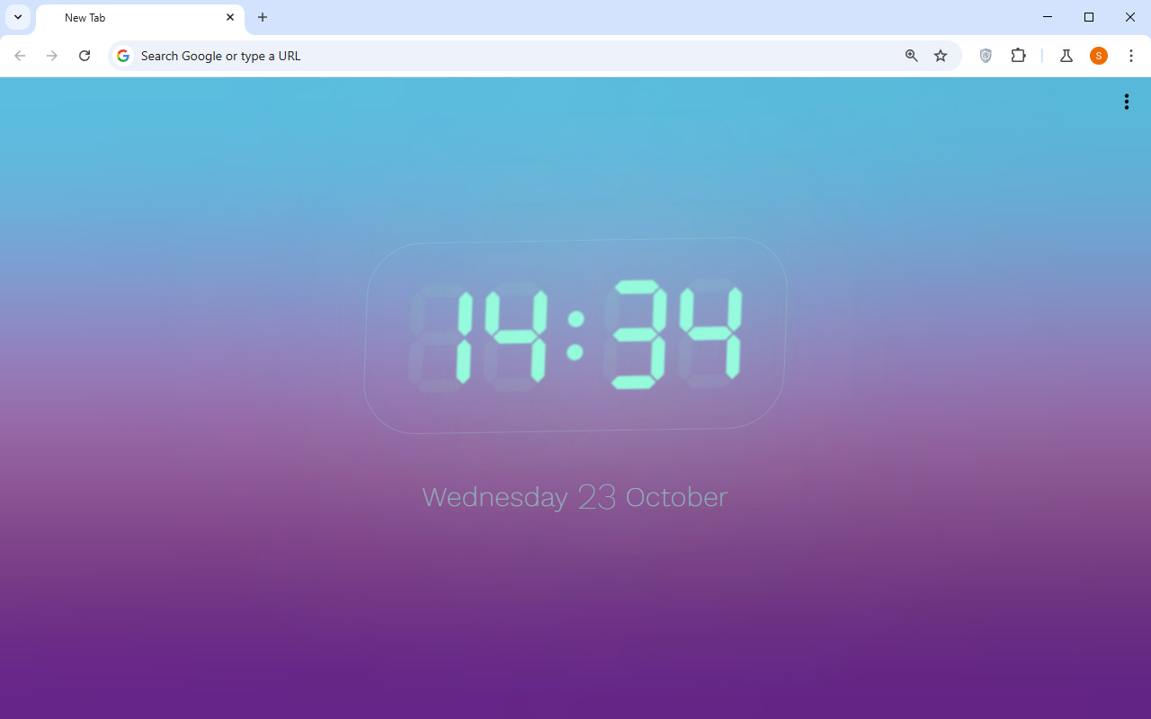 Digital Clock in a New Tab - 截图 3