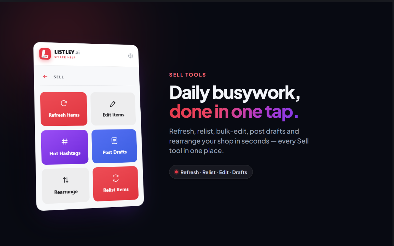 Listley - AI Depop Seller Automator - 截图 3