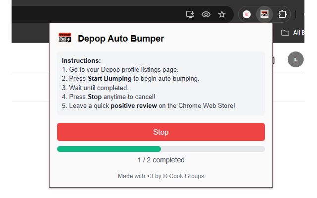Free Depop Auto Bumper - 截图 2