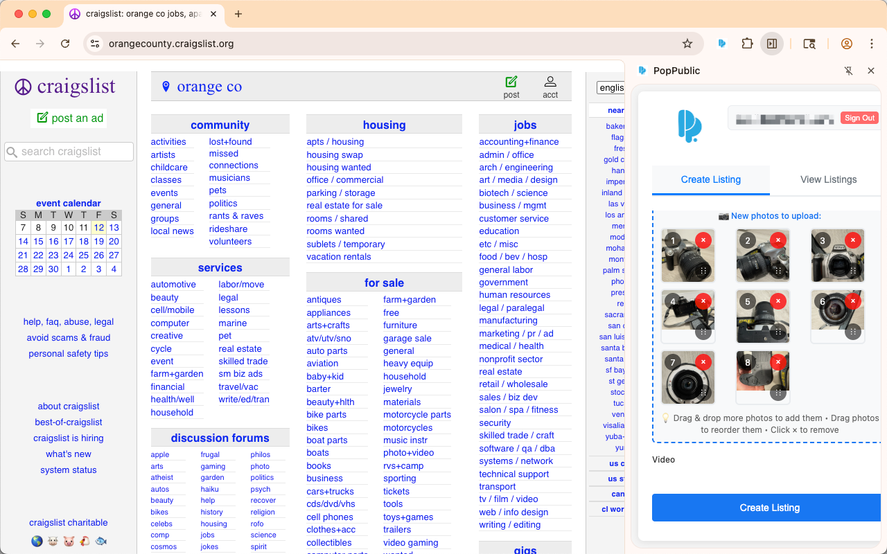 PopPublic — Marketplace Autofill (Facebook, Craigslist, Nextdoor) - 截图 2