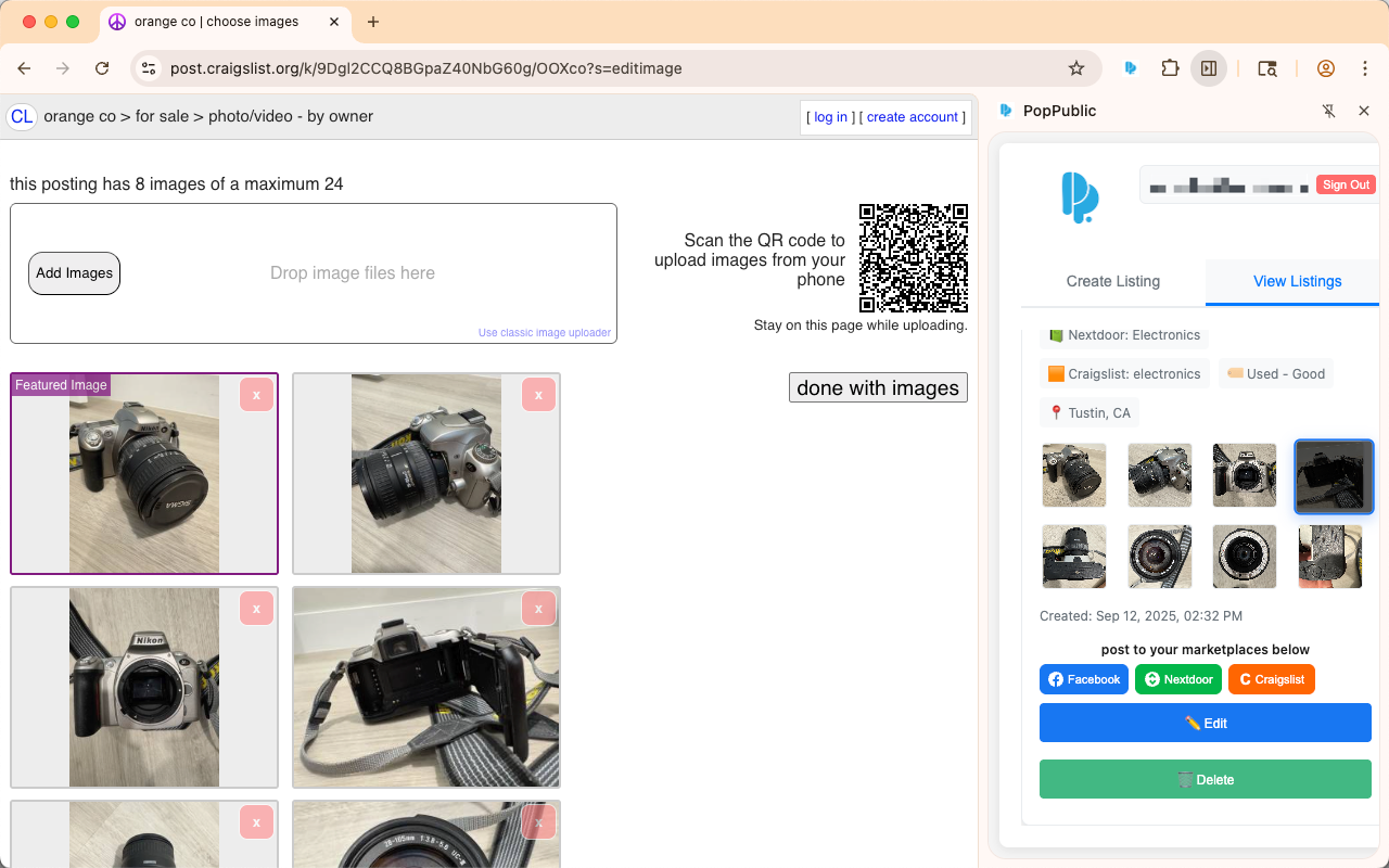 PopPublic — Marketplace Autofill (Facebook, Craigslist, Nextdoor) - 截图 3