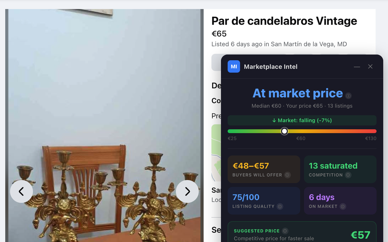 Marketplace Intel — Facebook Marketplace Price Checker - 截图 2