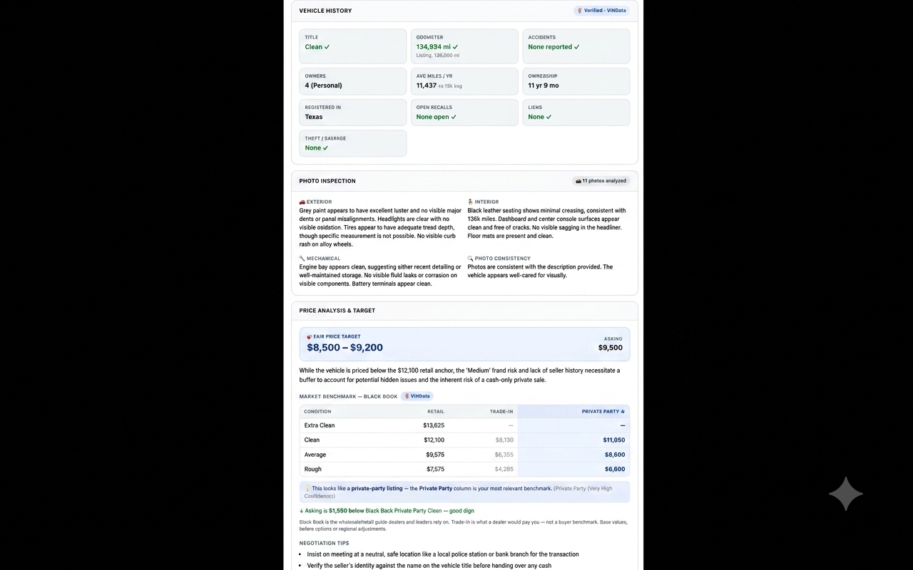 DealMate: Evaluate Facebook Car Listings - 截图 1