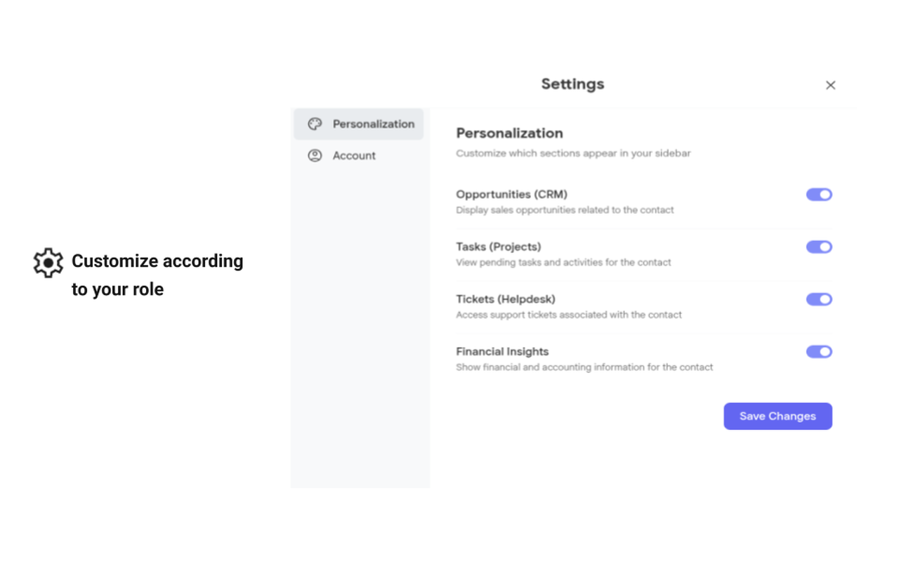 Odoo Integration for Gmail - 截图 4