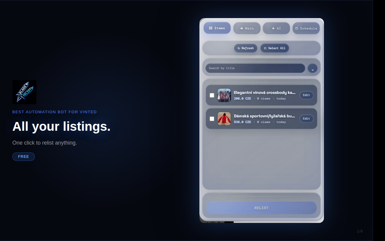 Blade – Best automation bot for Vinted - 截图 3
