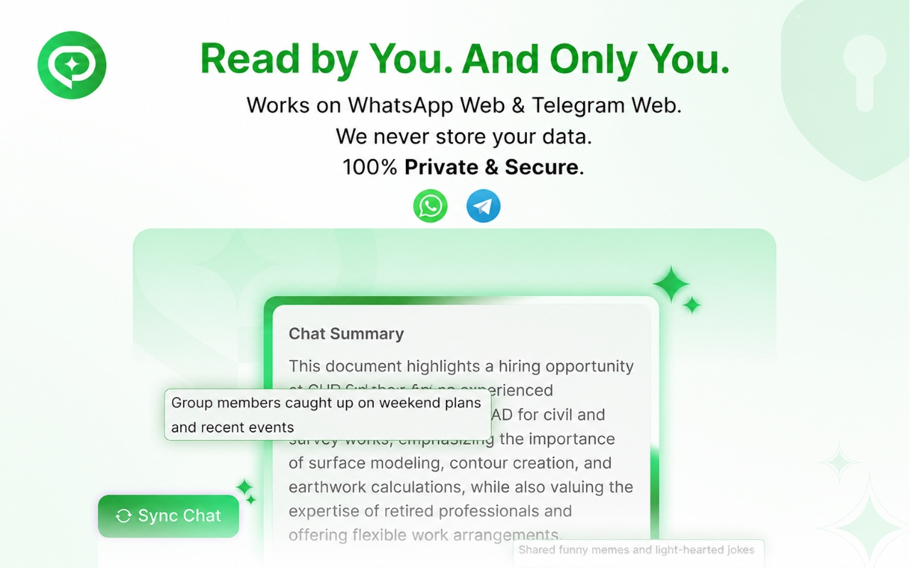 GistGem: WhatsApp & Telegram Chat Summarizer - 截图 5