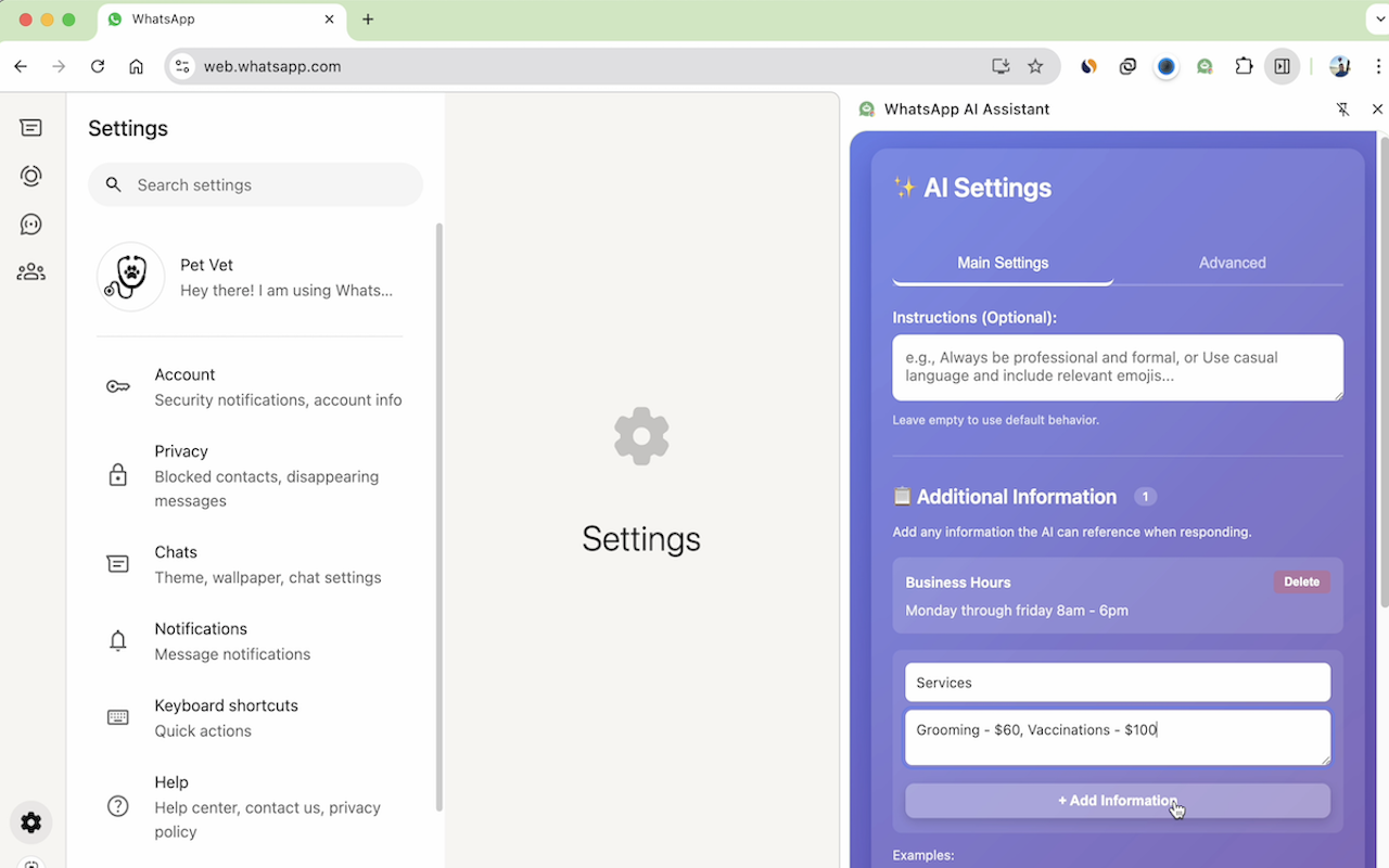 WhatsApp AI Assistant - 截图 3