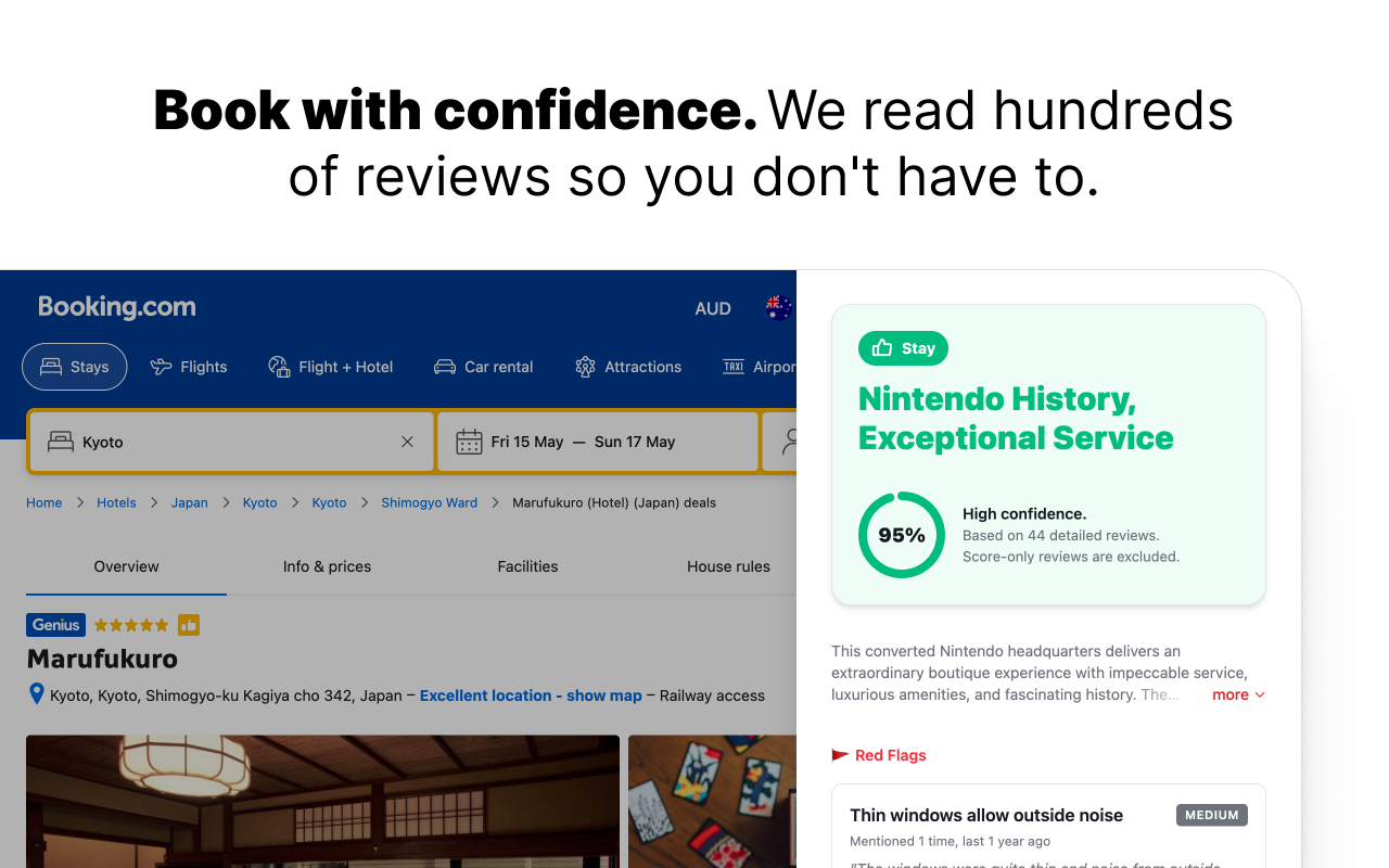 DoNotStay – Booking.com 酒店评价分析工具 - 截图 3