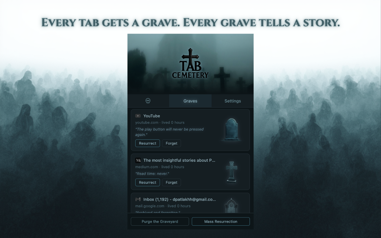 Tab Cemetery - Auto Close Inactive Tabs - 截图 2
