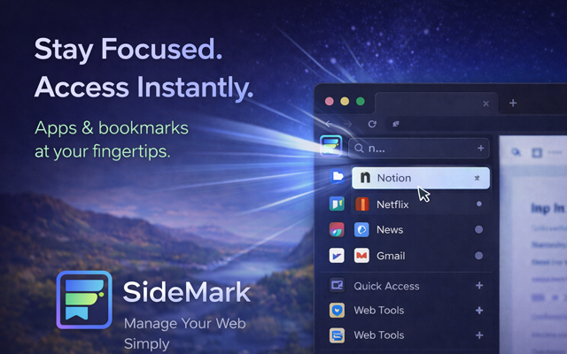 SideMark - Manage Apps, Bookmarks in Sidebar - 截图 2