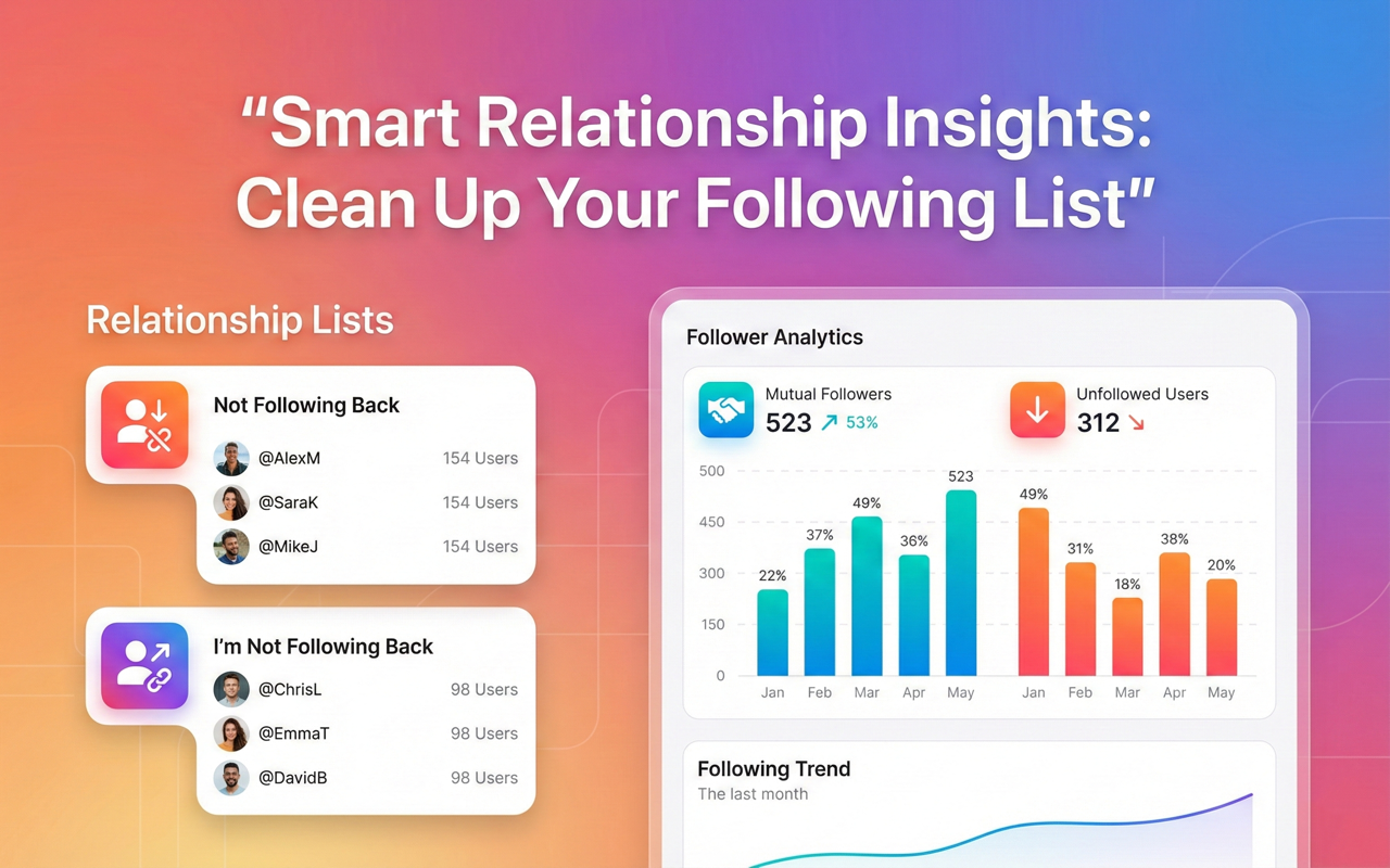 Instagram 取关追踪器 - 粉丝管理工具 - 截图 4