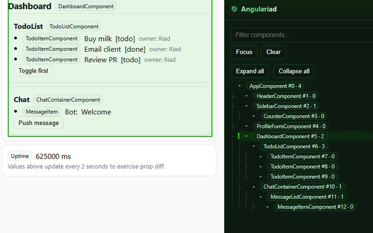 Angulariad — Angular DevTools Inspector - 截图 3