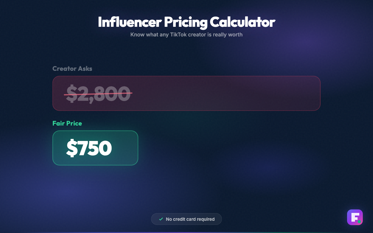TikTok 数据分析和互动率计算器 — FairCreator - 截图 2