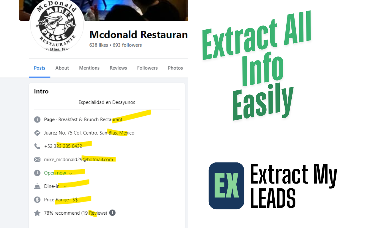 Extract My Leads - Facebook Contact Extractor - 截图 1