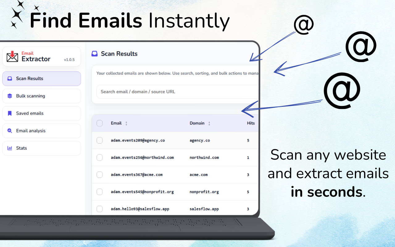 Email Extractor - 网站电子邮箱查找工具 - 截图 3