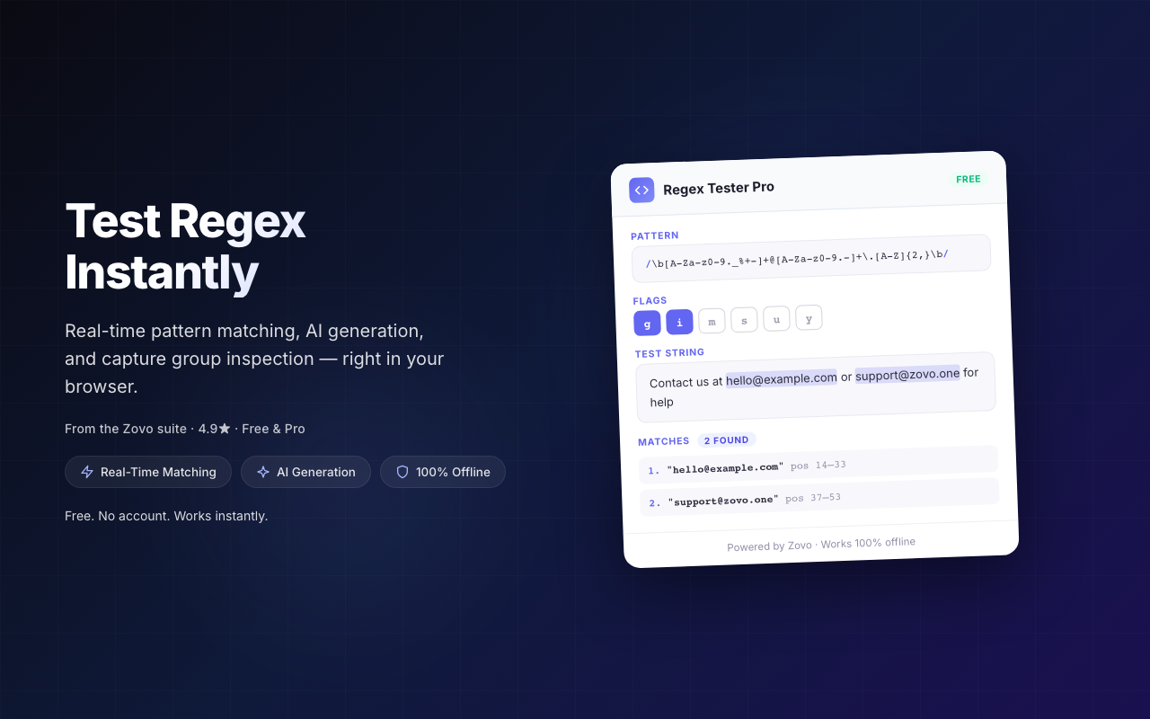 Regex Tester Pro - Test and Explain Regular Expressions - 截图 1