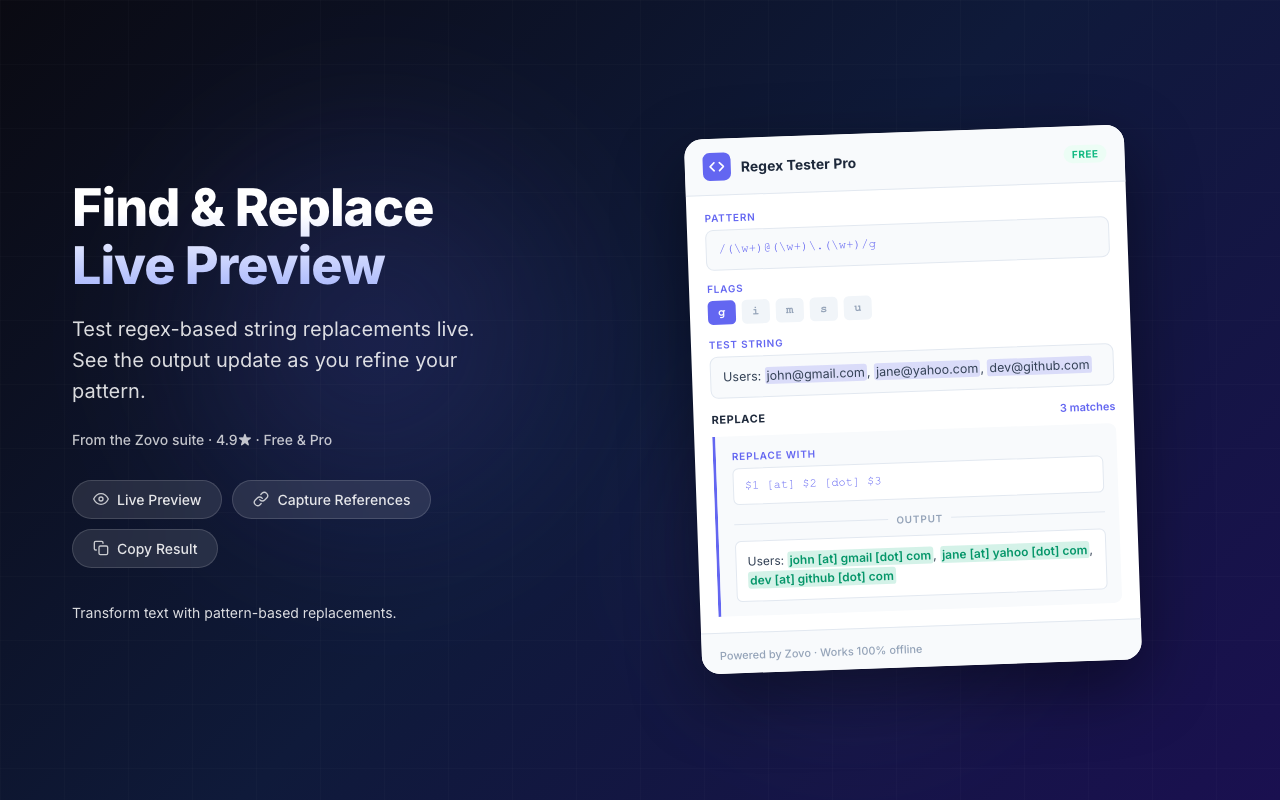 Regex Tester Pro - Test and Explain Regular Expressions - 截图 5