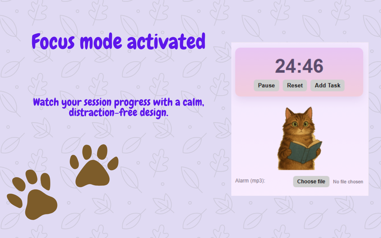 Cat Pomodoro Timer — Pawmodoro Focus & Productivity - 截图 3