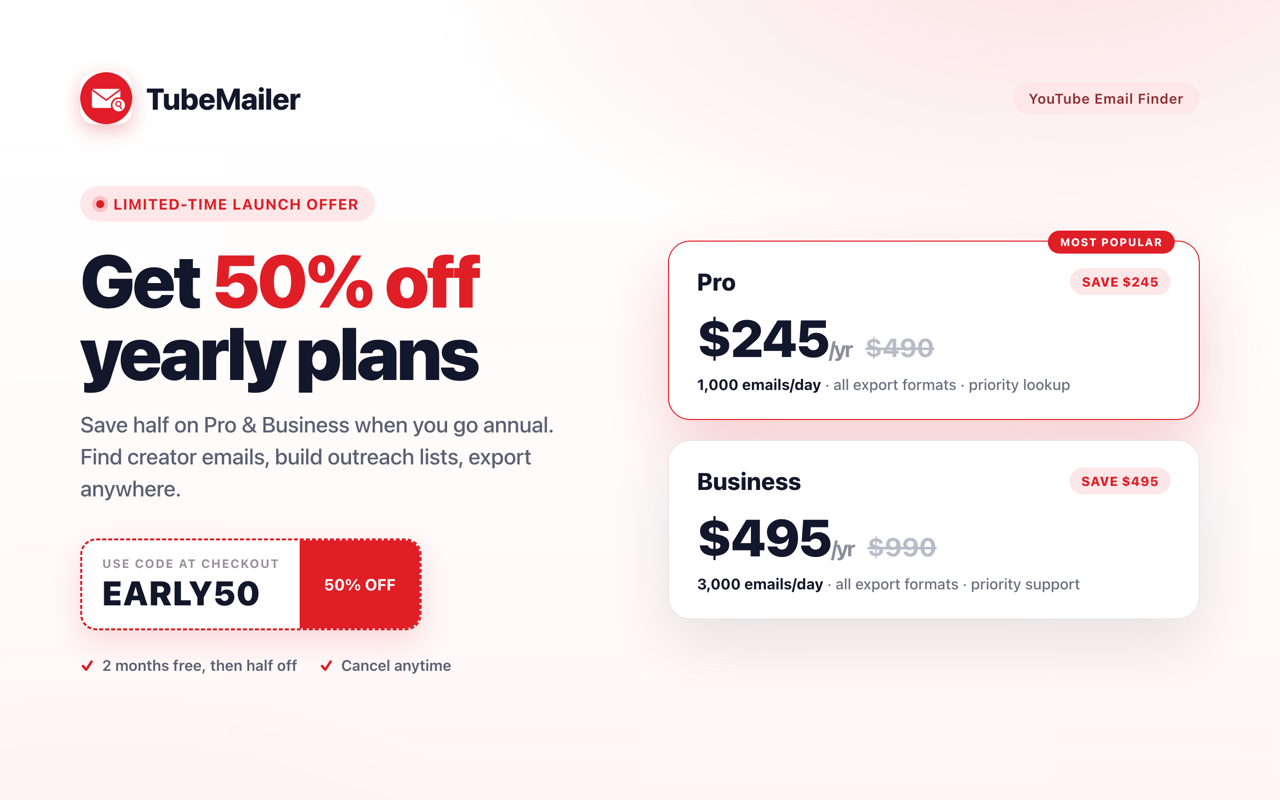 TubeMailer - YouTube Email Finder - 截图 2