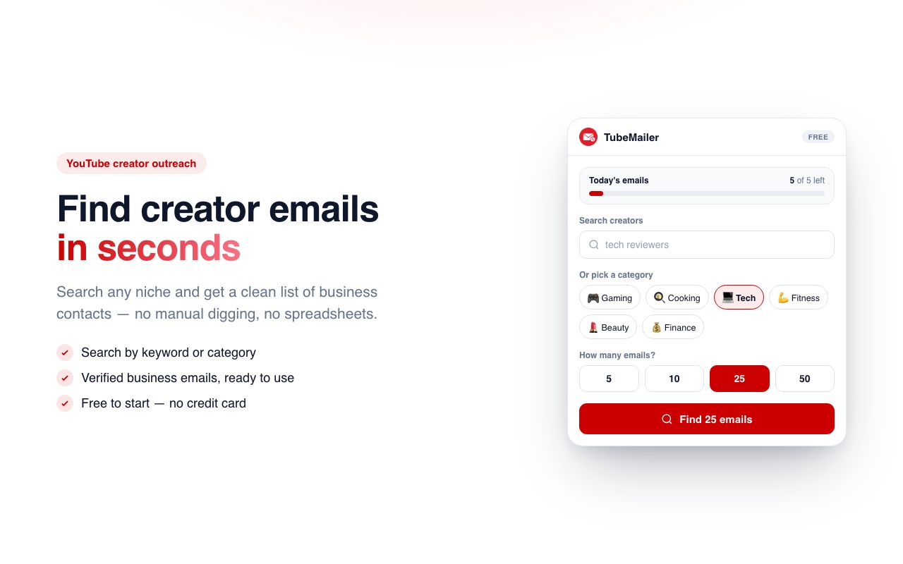 TubeMailer - YouTube Email Finder - 截图 4