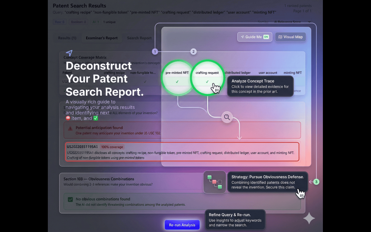 AI Patent Search Generator: Boolean Queries, Prior Art, Google Patents - 截图 3
