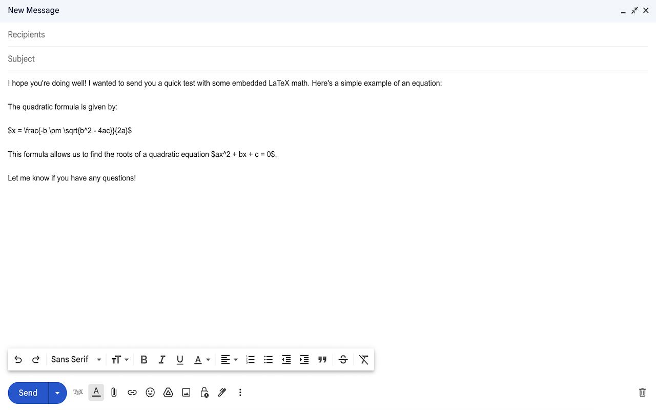 LaTeX for Gmail - 截图 2