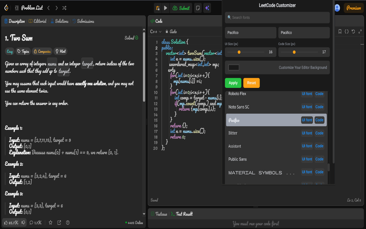 LeetCode Customizer - 截图 3