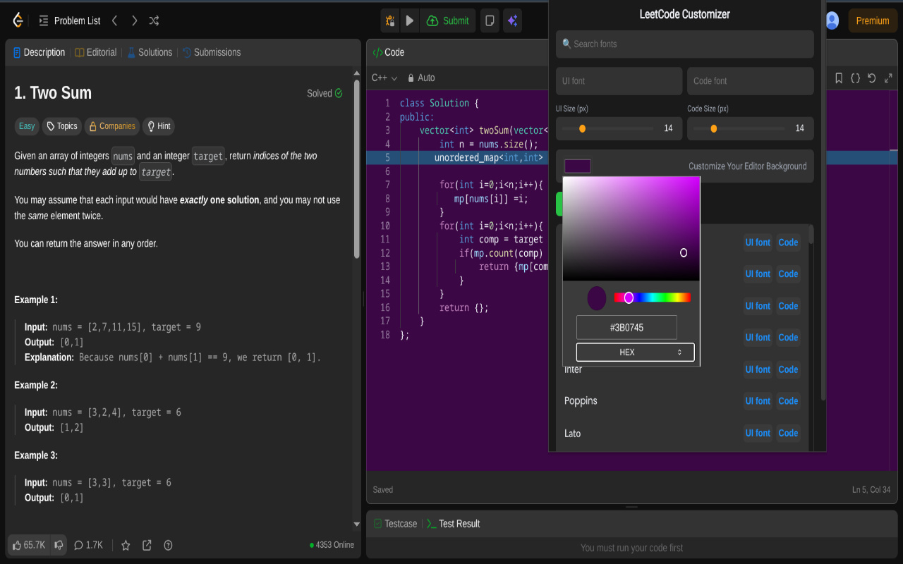 LeetCode Customizer - 截图 4