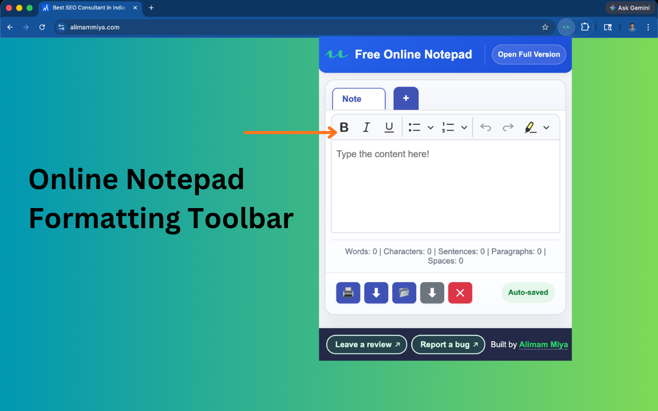 Free Online Notepad - 截图 1