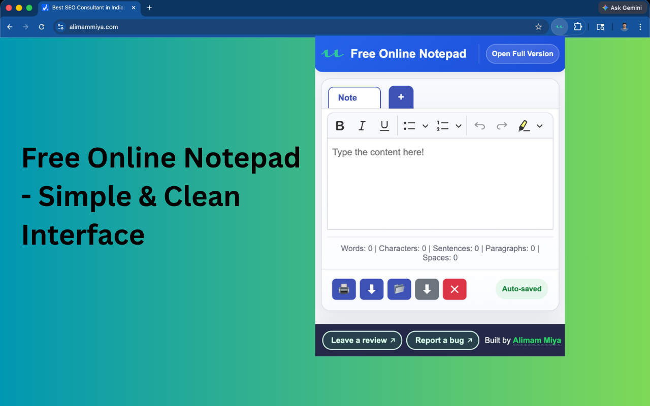 Free Online Notepad - 截图 2