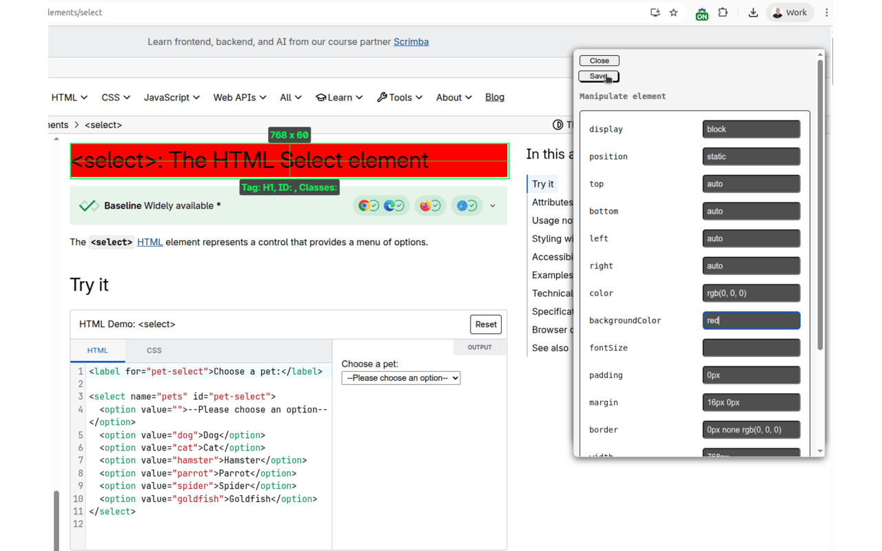 CSS Peek: Element Inspector - 截图 4