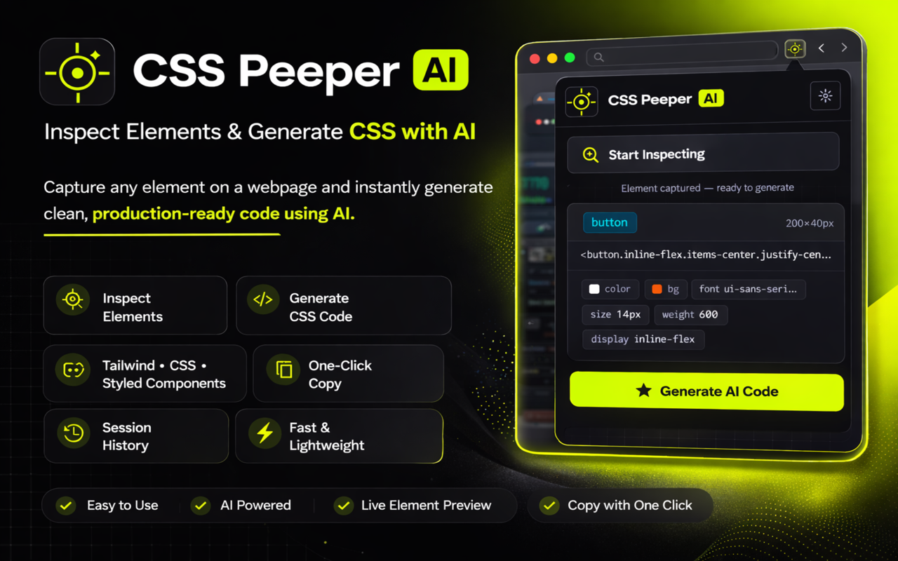 CSS Peeper AI - 截图 1