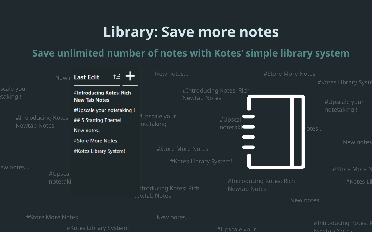 Kotes: Rich New Tab Notes - 截图 5