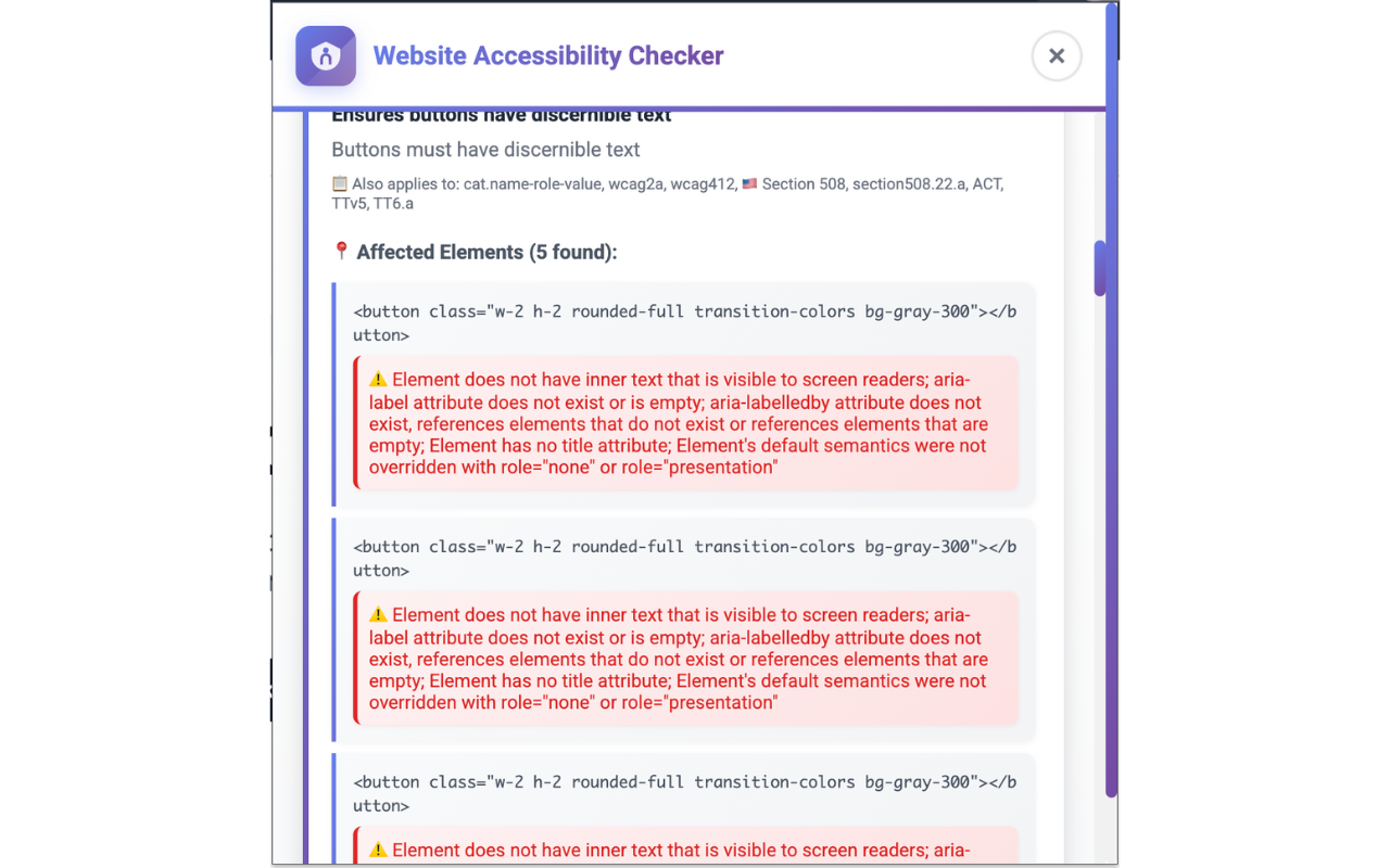 Website Accessibility Checker - 截图 2