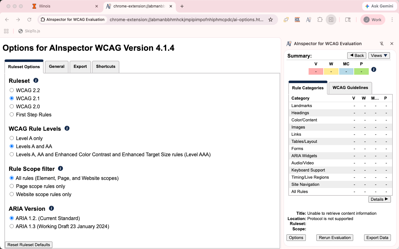 AInspector for WCAG Evaluation - 截图 1