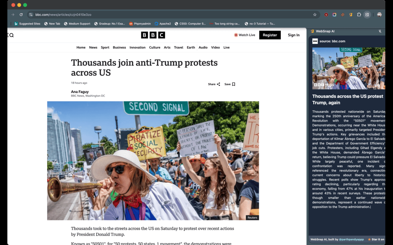Web TLDR — AI Summaries for Articles & Blogs - 截图 1