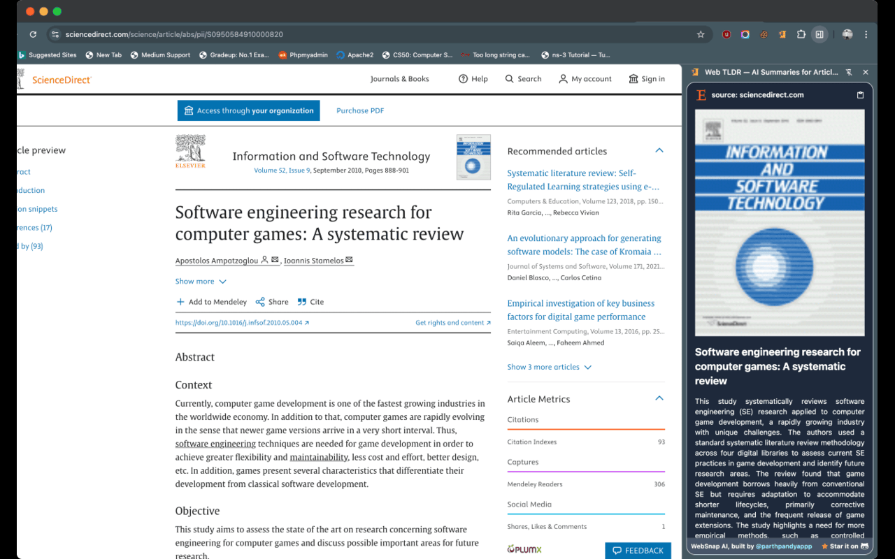 Web TLDR — AI Summaries for Articles & Blogs - 截图 5