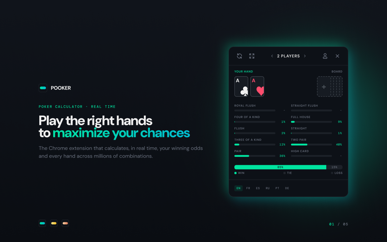 Pooker — Poker Odds Calculator - 截图 5