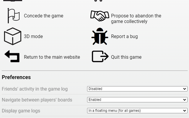 Board Game Arena (BGA) Chrome Extension - boardgamearena.com - 截图 3