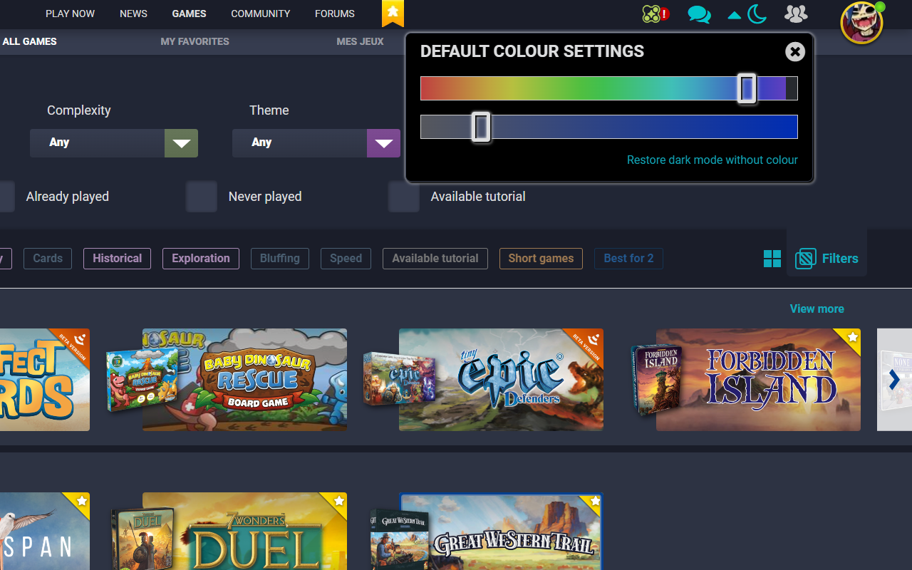 Board Game Arena (BGA) Chrome Extension - boardgamearena.com - 截图 5