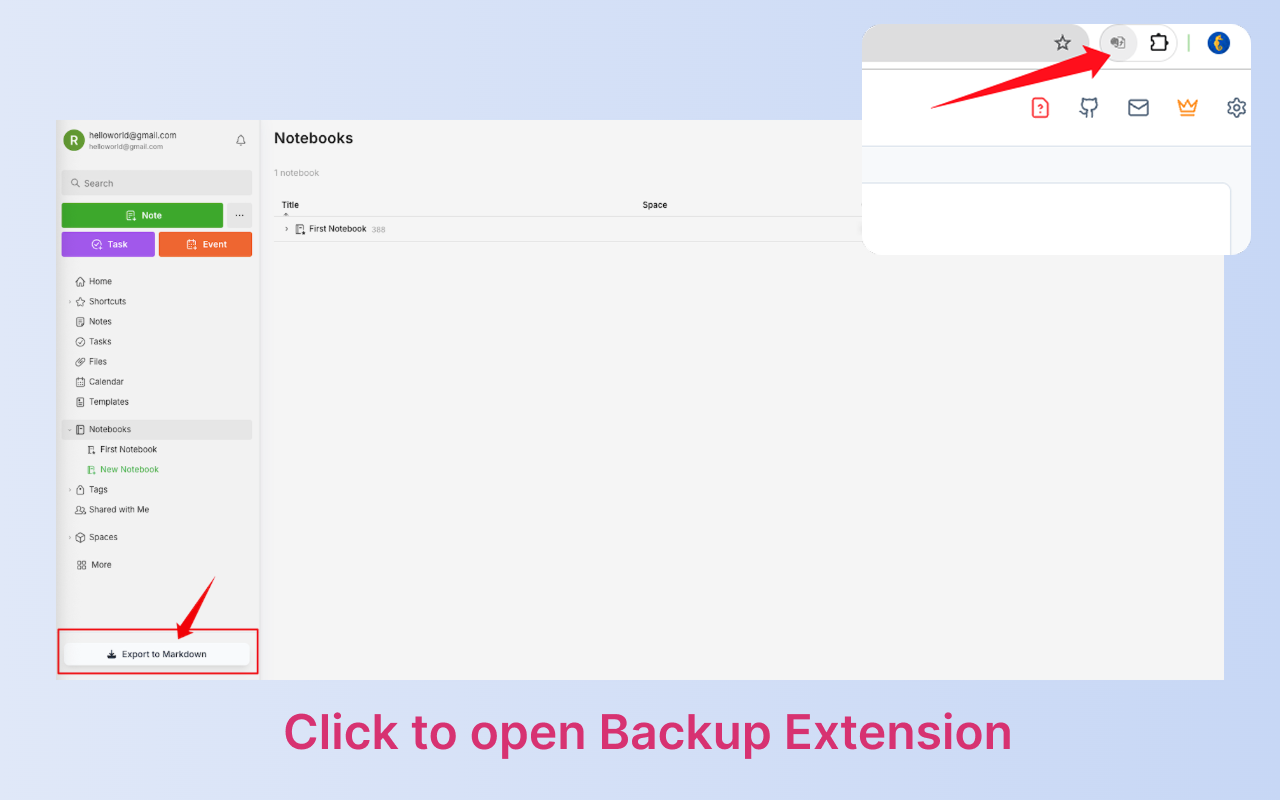 Evernote Backup exporter - 截图 1