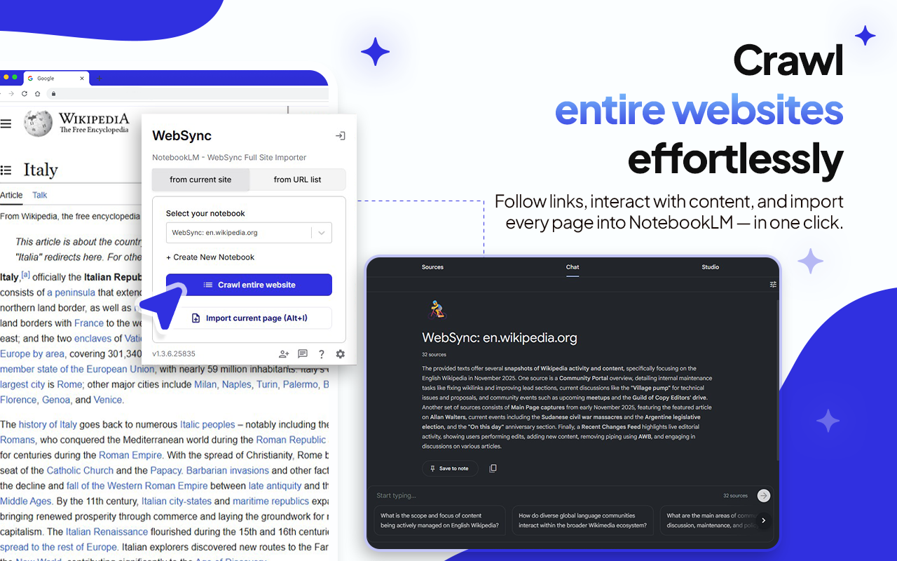 WebSync for Gemini Notebook (NotebookLM) - 截图 2