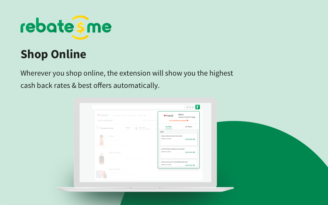 The RebatesMe Cash Back Button - 截图 1