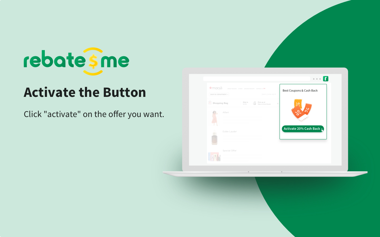 The RebatesMe Cash Back Button - 截图 3